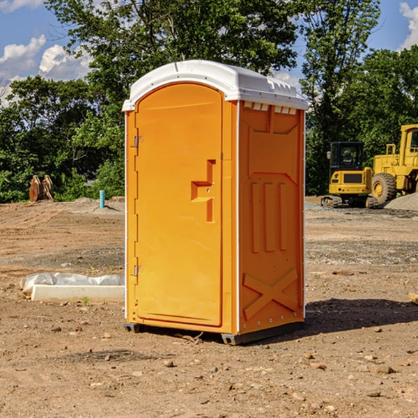 how often are the portable toilets cleaned and serviced during a rental period in Kinsley